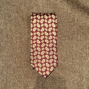 Authentic Brooks Brothers Tie with Paisley in Burgundy and Gold